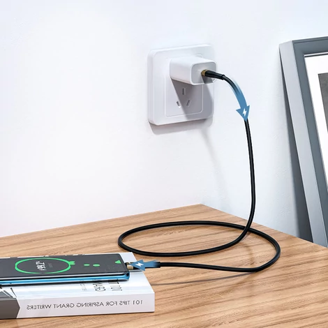 Joyroom Liquid Silicone USB Type C - USB Type C töltő / adatkábel PD 100W, 2m, fekete (S-2050N18-10-black)