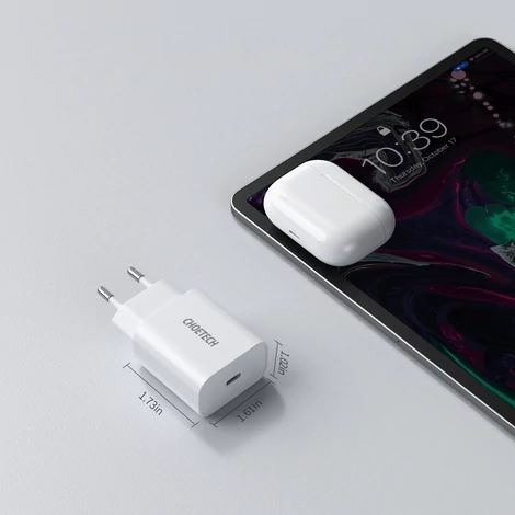 Choetech USB Type C PD fali töltő 20W, fehér (Q5004-V4-EU-WH)