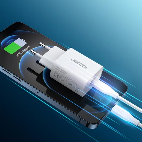 Choetech USB Type C PD fali töltő 20W, fehér (Q5004-V4-EU-WH)