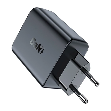 Acefast A29 PD50W GaN (USB-C + USB-C) kettős portos töltő fekete