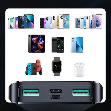 Joyroom power bank 15W 10000mAh PD QC3.0 AFC fekete (JR-T013)