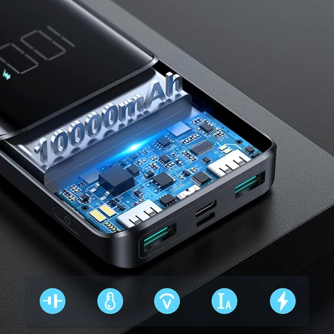 Joyroom power bank 15W 10000mAh PD QC3.0 AFC fekete (JR-T013)