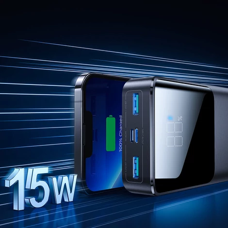 Joyroom power bank 15W 20000mAh PD QC3.0 AFC fekete (JR-T014)
