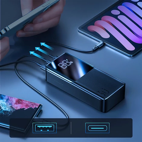 Joyroom power bank 22.5W 30000mAh PD QC3.0 AFC fekete (JR-QP193)