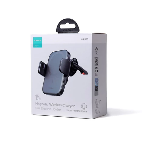 Joyroom autós tartó Qi vezeték nélküli indukciós töltő 15W (MagSafe iPhone kompatibilis) műszerfalra (JR-ZS295)