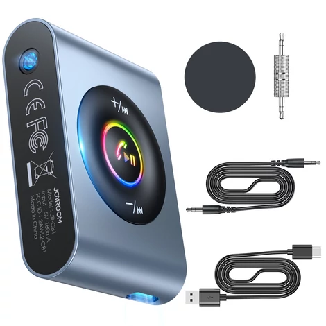 Joyroom autós Bluetooth 5.3 adó és kihangosító készlet AUX 3,5 mm-es mini jack porthoz (JR-CB1)