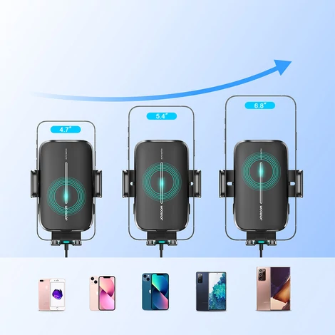 Joyroom autós tartó vezeték nélküli töltővel 15W szellőzőnyíláshoz fekete (JR-ZS245 vent)