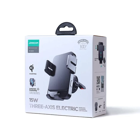 Joyroom automatikus elektromos autó szellőzőrács 15W Qi vezeték nélküli töltővel (JR-ZS219)