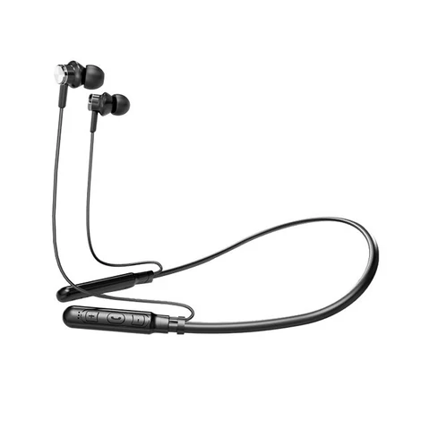 Proda Kamen fülbe helyezhető, vezeték nélküli Bluetooth fülhallgató nyakpánttal, fekete (PD-BN200 black)