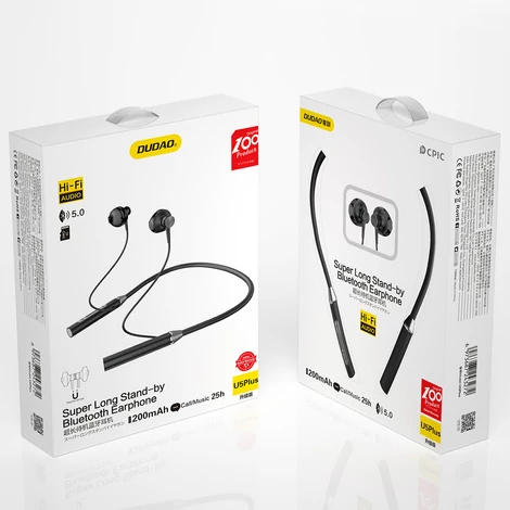 Dudao In-Ear vezeték nélküli Bluetooth fülhallgató, fekete (U5-Plus-black)
