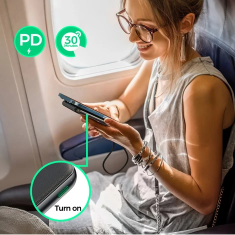 Joyroom Starchi power bank 10000mAh, 20W, Power Delivery, Quick Charge, 2x USB / 1x USB Type C, fekete (JR-QP190)