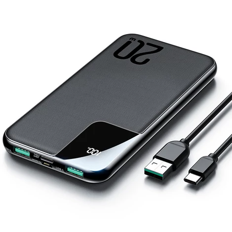 Joyroom Starchi power bank 10000mAh, 20W, Power Delivery, Quick Charge, 2x USB / 1x USB Type C, fekete (JR-QP190)