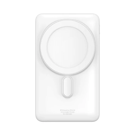 Baseus mágneses vezeték nélküli gyorstöltő Power Bank 10000mAh 20W fehér (Baseus Xiaobai sorozatú C-típusú töltőkábellel)