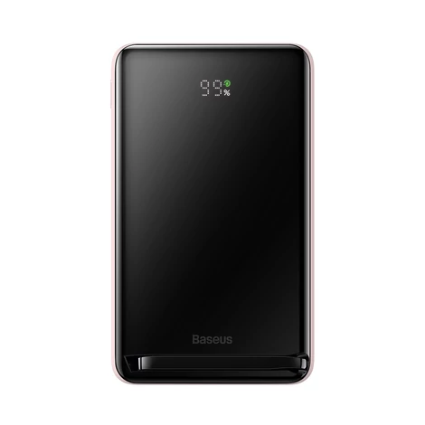 Baseus mágneses vezeték nélküli gyorstöltő Power Bank 10000mAh 20W Pink (Baseus Xiaobai sorozatú C-típusú töltőkábellel)