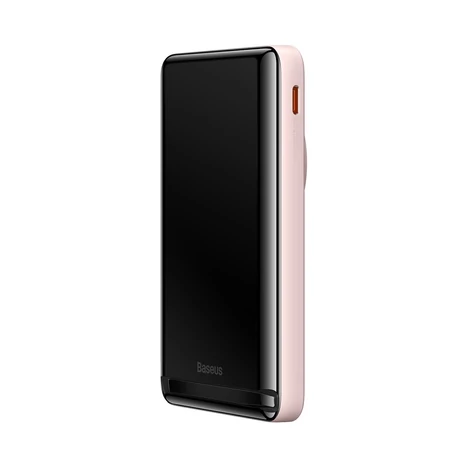 Baseus mágneses vezeték nélküli gyorstöltő Power Bank 10000mAh 20W Pink (Baseus Xiaobai sorozatú C-típusú töltőkábellel)