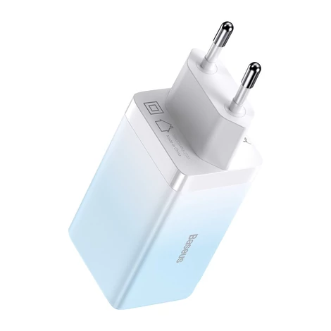 Baseus CCGP050103 DZ-HW Baseus GaN3 Pro gyorstöltő 2C+U 65W EU Cloud Blue (a Dynamic Series gyors töltő adatátviteli kábellel Type-C Type-C 100W 1m kék)