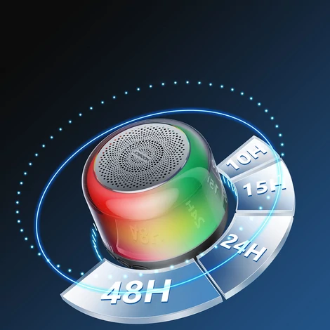 Joyroom bluetooth 5.1 RGB vezeték nélküli hangszóró fekete (JR-ML03)