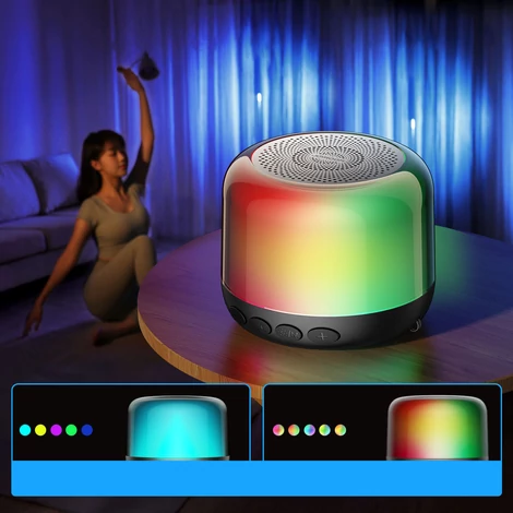 Joyroom bluetooth 5.1 RGB vezeték nélküli hangszóró fekete (JR-ML03)