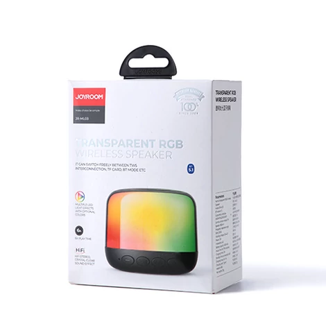 Joyroom bluetooth 5.1 RGB vezeték nélküli hangszóró fekete (JR-ML03)
