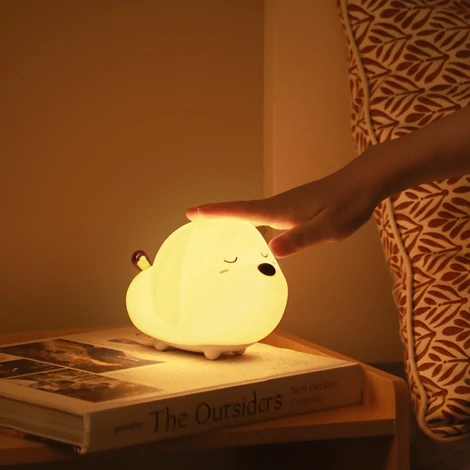 Baseus Cute Series kutyus szilikon éjszakai fény Fehér