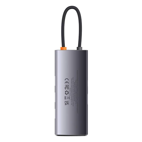 Baseus Hub 6 az 1-ben Metal Gleam sorozat, USB-C - 3x USB 3.0 + HDMI + USB-C PD + VGA