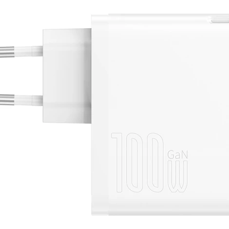 Baseus GaN5 Pro Fast univerzális GaN USB töltő Type C / USB, 100W, PD3.0, QC4.0+, AFC, fehér (CCGP090202)