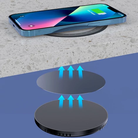 Choetech 10 W-os asztal alatt rögzíthető töltő + EU töltő tápkábel, fekete (T590-F)
