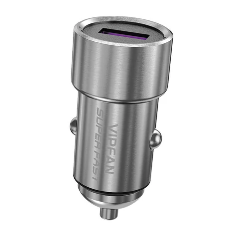 Vipfan C07 autós töltő, USB, 5A (ezüst)