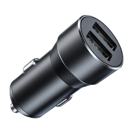 Vipfan C10 autós töltő, 2x USB, 2.4A (fekete)