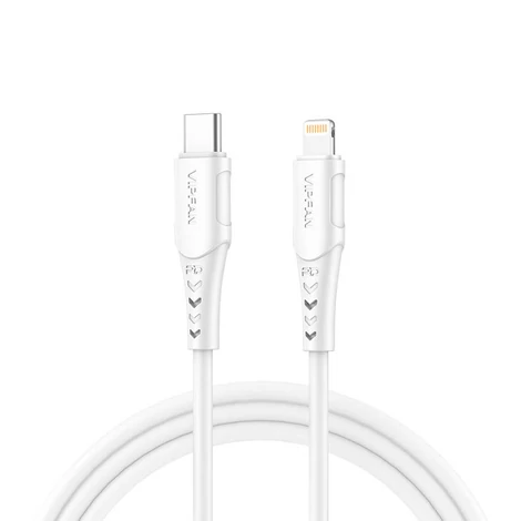 Vipfan P04 USB-C Lightning kábel , 3A, PD, 1m (fehér)