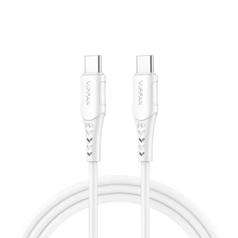 Vipfan P05 USB-C-USB-C kábel , 60W, PD, 2m (fehér)