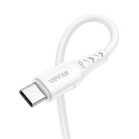 Vipfan P05 USB-C-USB-C kábel , 60W, PD, 1m (fehér)