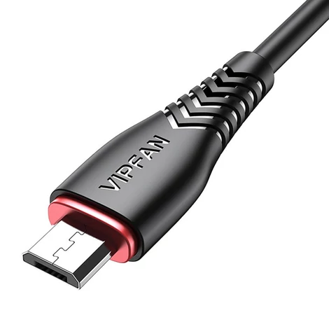 Vipfan X01 3w1 USB-C/Lightning/Micro 3.5A USB kábel (fekete)