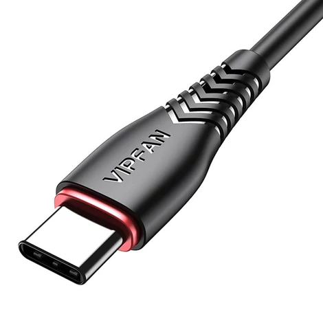 Vipfan X01 3w1 USB-C/Lightning/Micro 3.5A USB kábel (fekete)