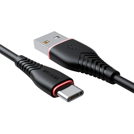 Vipfan Anti-Break X01 USB-USB-C kábel , 3A, 1m (fekete)