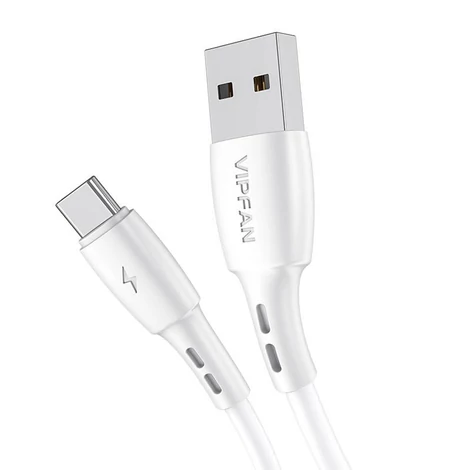 Vipfan Racing X05 USB és USB-C kábel, 3A, 2m (fehér)