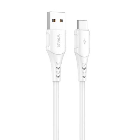 Vipfan Colorful X12 USB és USB-C kábel , 3A, 1m (fehér)
