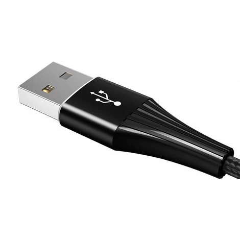 Vipfan X16 3w1 USB-C/Lightning/Micro 3.5A 1.5m USB kábel (fekete)