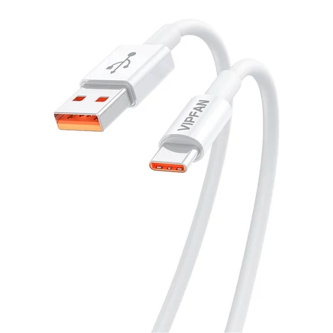 Vipfan X17 USB-USB-C kábel , 6A, 1,2m (fehér)