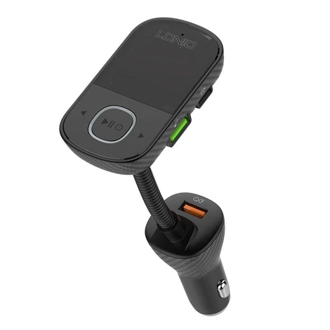 LDNIO C705Q FM transzmitter Bluetooth, 2x USB + USB-C (fekete)