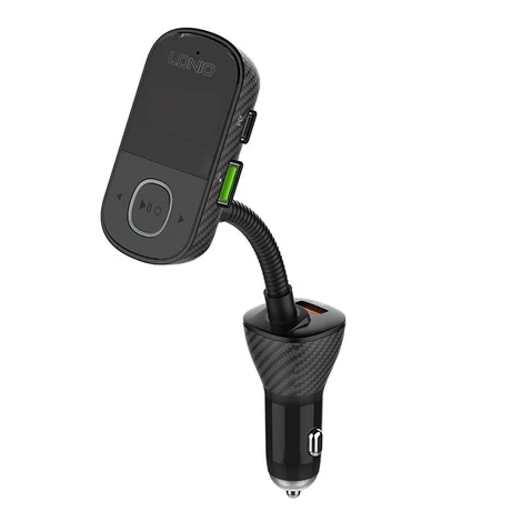 LDNIO C705Q FM transzmitter Bluetooth, 2x USB + USB-C (fekete)