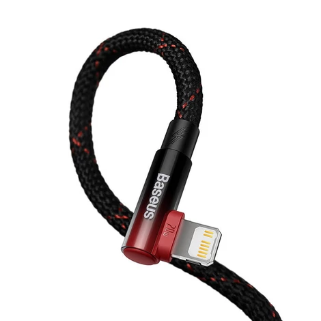 Baseus USB-C Lightning MVP 20W 2m kábel (fekete-piros)