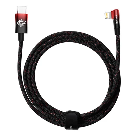 Baseus USB-C Lightning MVP 20W 2m kábel (fekete-piros)