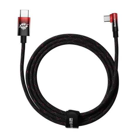 Baseus MVP2 USB-C - USB-C kábel, 100W, 2m (fekete/piros)