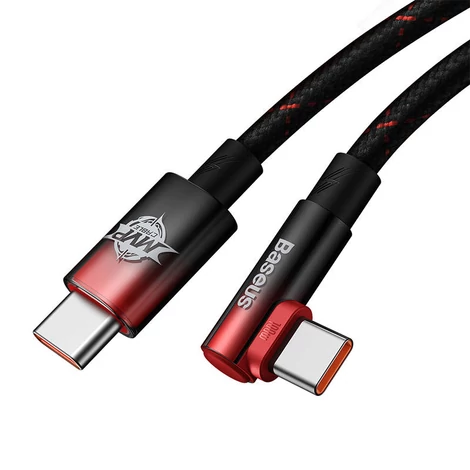 Baseus MVP2 USB-C - USB-C kábel, 100W, 2m (fekete/piros)