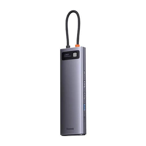 Baseus Metal Gleam series Hub USB-C 12in1  Szürke