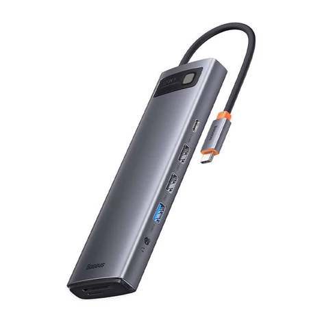 Baseus Metal Gleam series Hub USB-C 12in1  Szürke