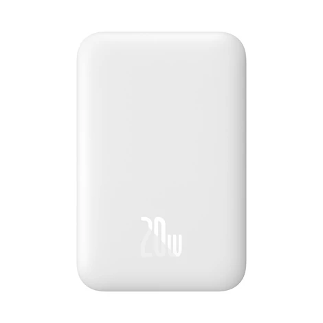 Baseus Magnetic Powerbank, 6000mAh, 20W (fehér)