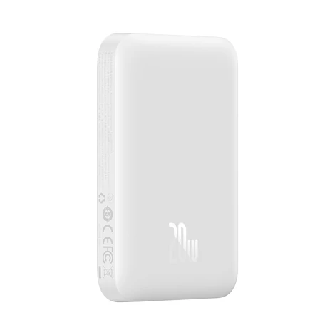 Baseus Magnetic Powerbank, 6000mAh, 20W (fehér)