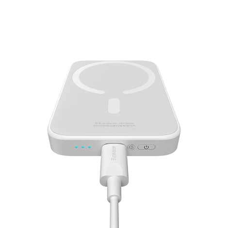 Baseus Magnetic Powerbank, 6000mAh, 20W (fehér)